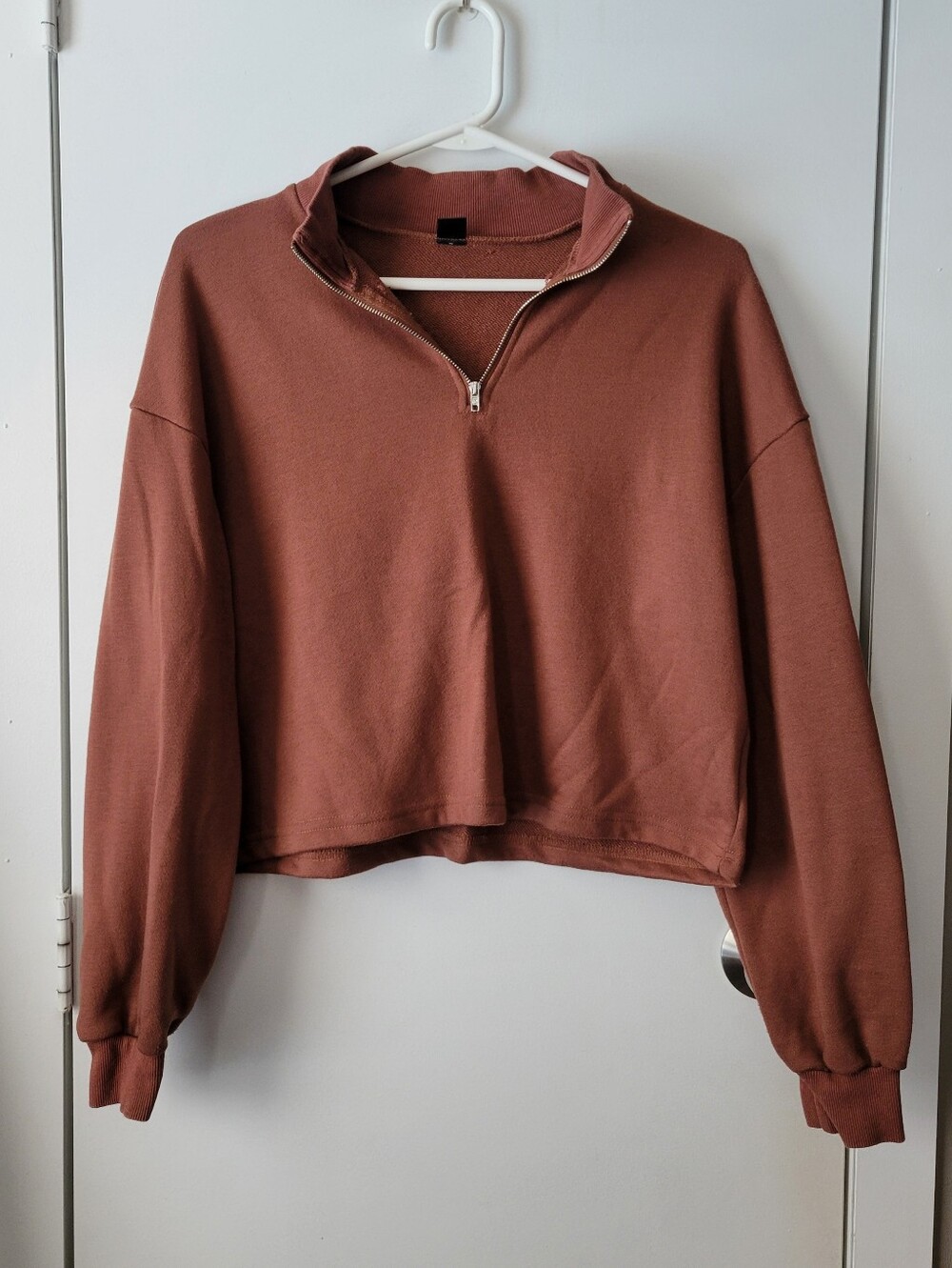 Shein Brown 1/4 Zip Pullover